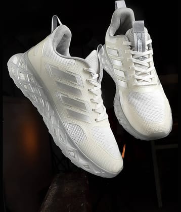 Action White Men's Sports Running Shoes