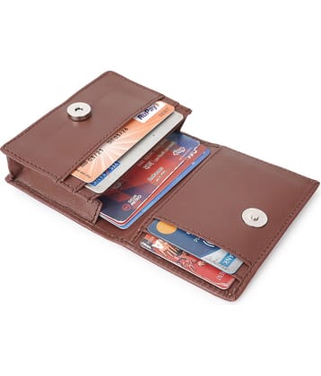 Classic World PU Printed Men's RFID Wallet With 6 Slots For Card ( Tan , Pack of 1 )