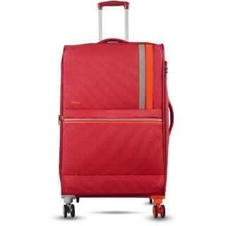 Timus Sportive Premium Large Soft Sided Polyester 360 Degree Wheeling System LuggageTSA Lock 8 Wheels Large Check-in Ex