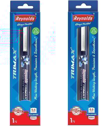 Reynolds Trimax Ball Pen 1 Pcs Black (Pack of 2)