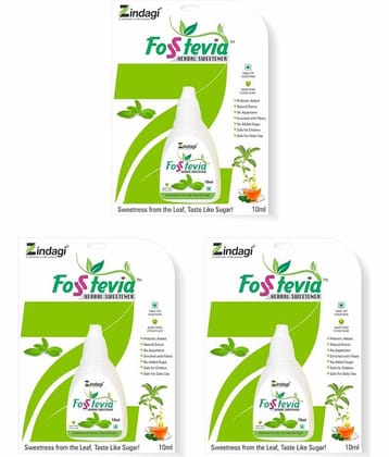 Zindagi Sugar Substitute Sprinkler 10 ml Pack of 3