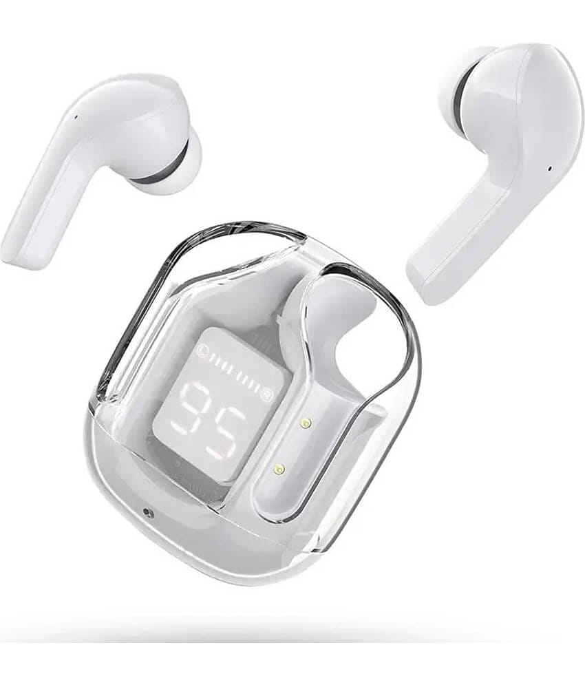 VEhop Ultrapods Bluetooth True Wireless (TWS) In Ear 30 Hours Playback Fast charging,Powerfull bass IPX4(Splash & Sweat Proof) White