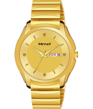 HMXT Gold Metal Analog Men's Watch