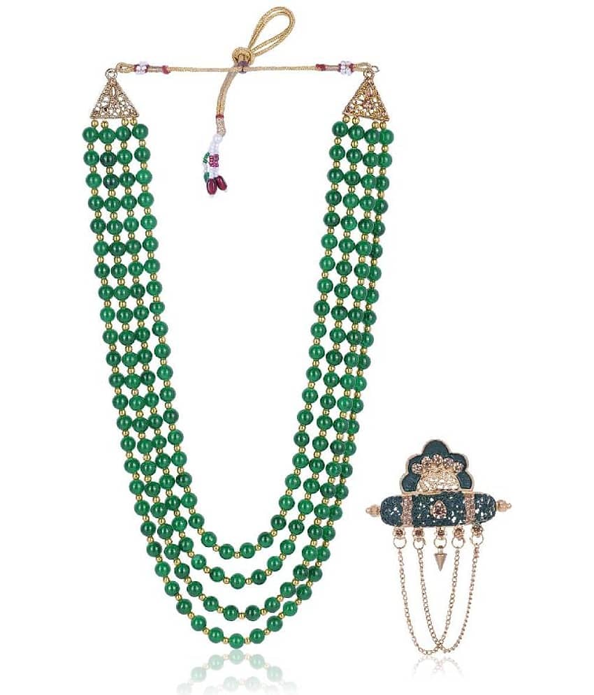 Wedding Groom Mala & Brooch Set for Men