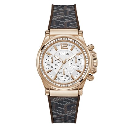 Guess Women 38 mm White Dial Analog Watch- GW0621L5-White