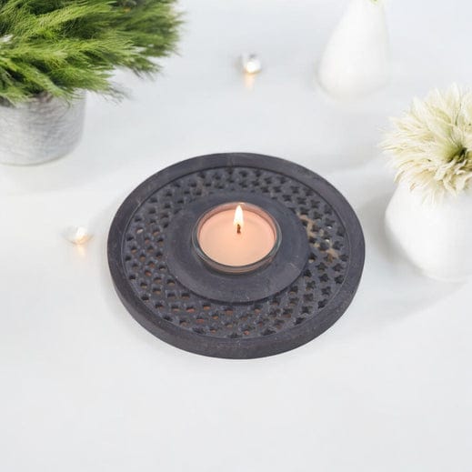Soapstone Candle Plate