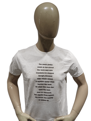 Mens White Round Neck Half Sleeve Fancy T-Shirt-RN233 WHT / White / M