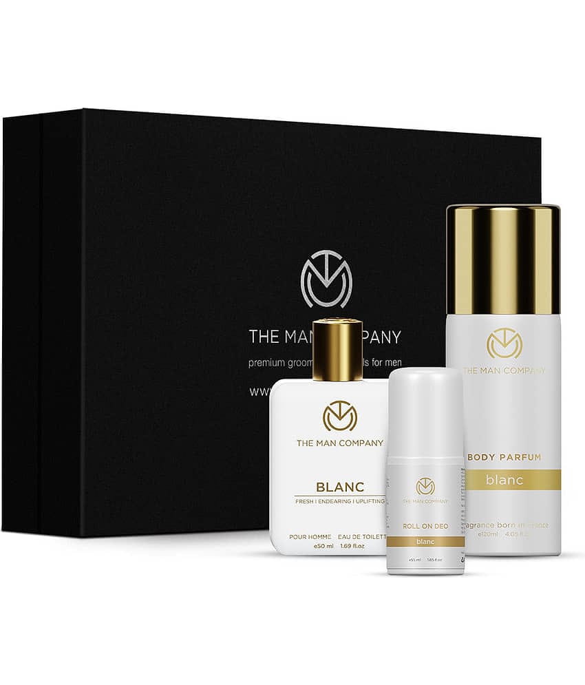 The Man Company Perfume Set of Blanc EDT, Roll-On Deo Deodorant Spray for Men 200 ml ( Pack of 3 )
