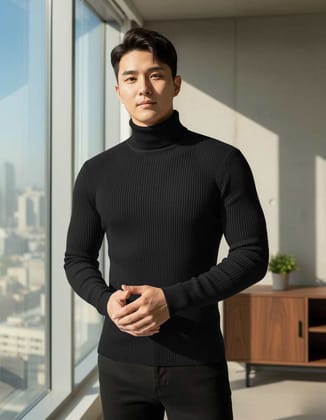 Fashion Point Black Highneck for Men