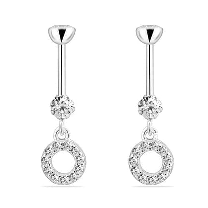 ROUND INLAID ZERCON HANGING-SILVER