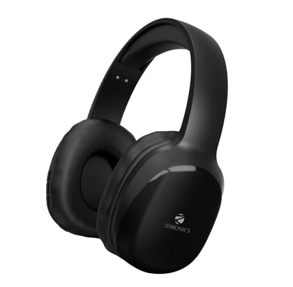 ZEBRONICS Zeb-Thunder PRO On-Ear Wireless Headphone Up to 60 Hours Playback, Wired Mode, USB-C Type Charging(Black) ZEBRONICS Zeb-Thunder PRO On-Ear Wireless Headphone Up to 60 Hours Playback, Wired Mode, USB-C Type Charging(Black) - Black / Free Size