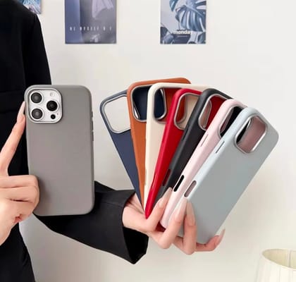 Ultra Thin Leather Soft Silicone iPhone Soft Case-iPhone 15 / Dark Blue