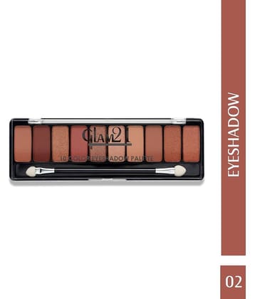 Glam21 10 Color Eyeshadow Palette LongLasting mattes and creamy shimmers 13.5g Shade-04