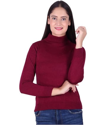 Ogarti Acrylic Maroon Pullovers Ogarti Acrylic Maroon Pullovers