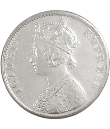 Extremely Rare Scarce 1 Rupee 1897 George Victoria Empress Silver Plated Fancy Coin....Collectible