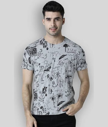 Huetrap Pack of 1 Cotton Regular Fit Men's T-Shirt ( Grey )