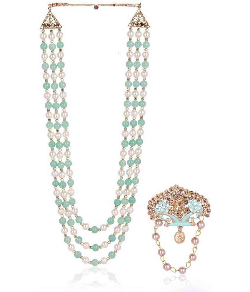Wedding Groom Mala & Brooch Set for Men