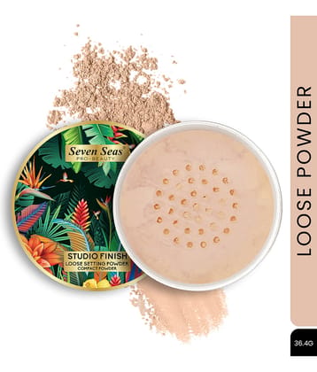 Seven Seas Studio Finish Loose Makeup Setting Compact Powder (Buff Beige,36,4g)