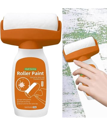 Wall Repair Paint Roller - Household Supply Cleaning Tool for Water-Based Latex DIY Renovation - Multifunctional Paint Roller for Cracks (White)