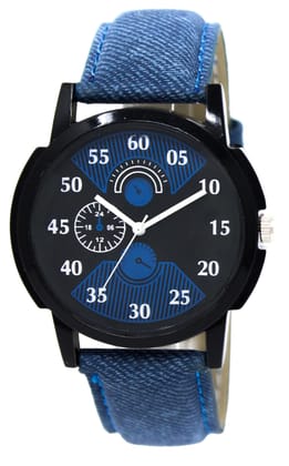 Multicolor Denim Look Analog Watch for Men LR02