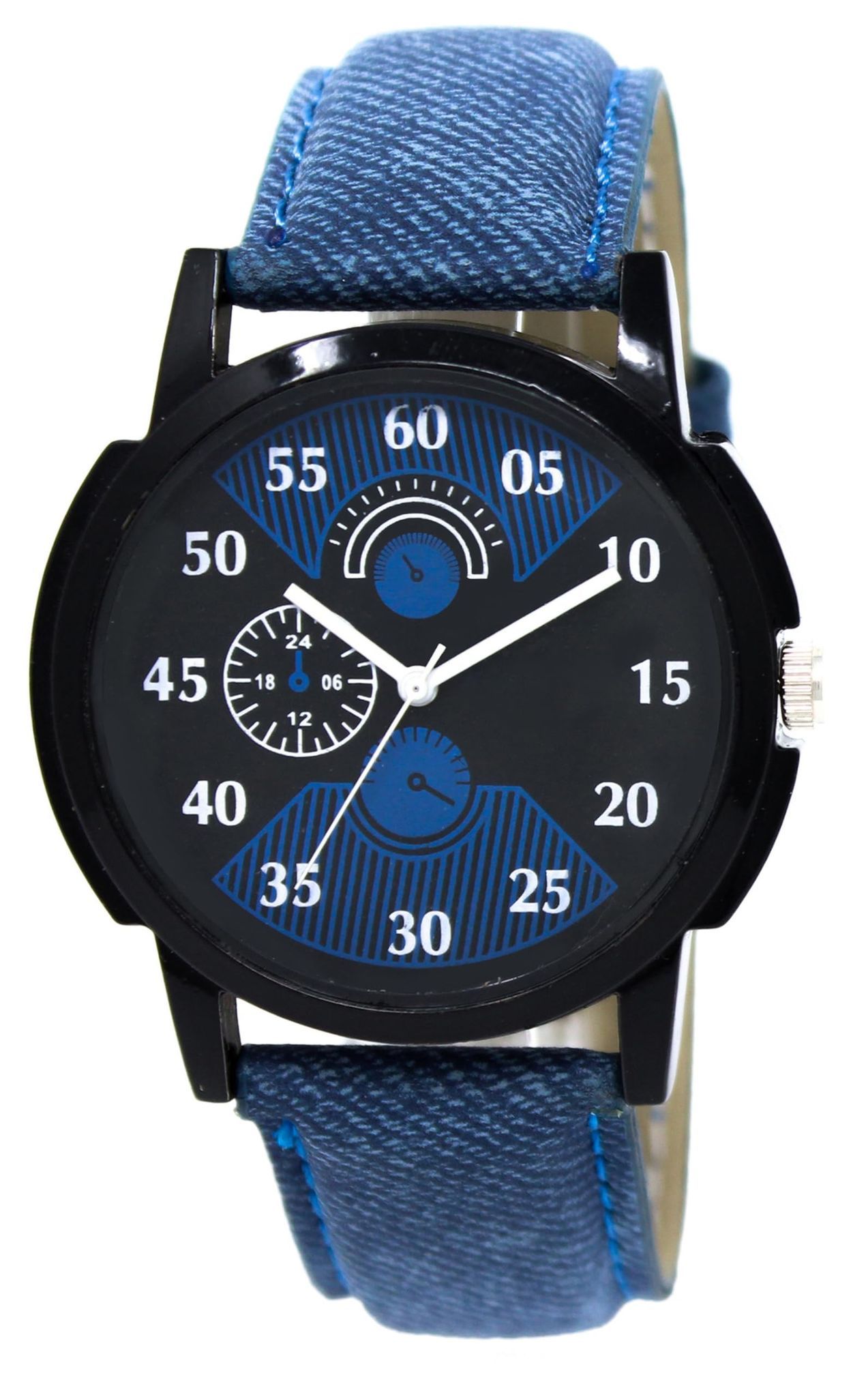 Multicolor Denim Look Analog Watch for Men LR02
