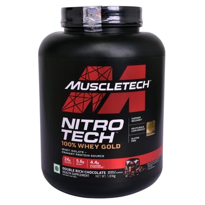 Muscletech Nitrotech 100% Whey Gold Protein | 1.8 kg | Double Rich Chocolate