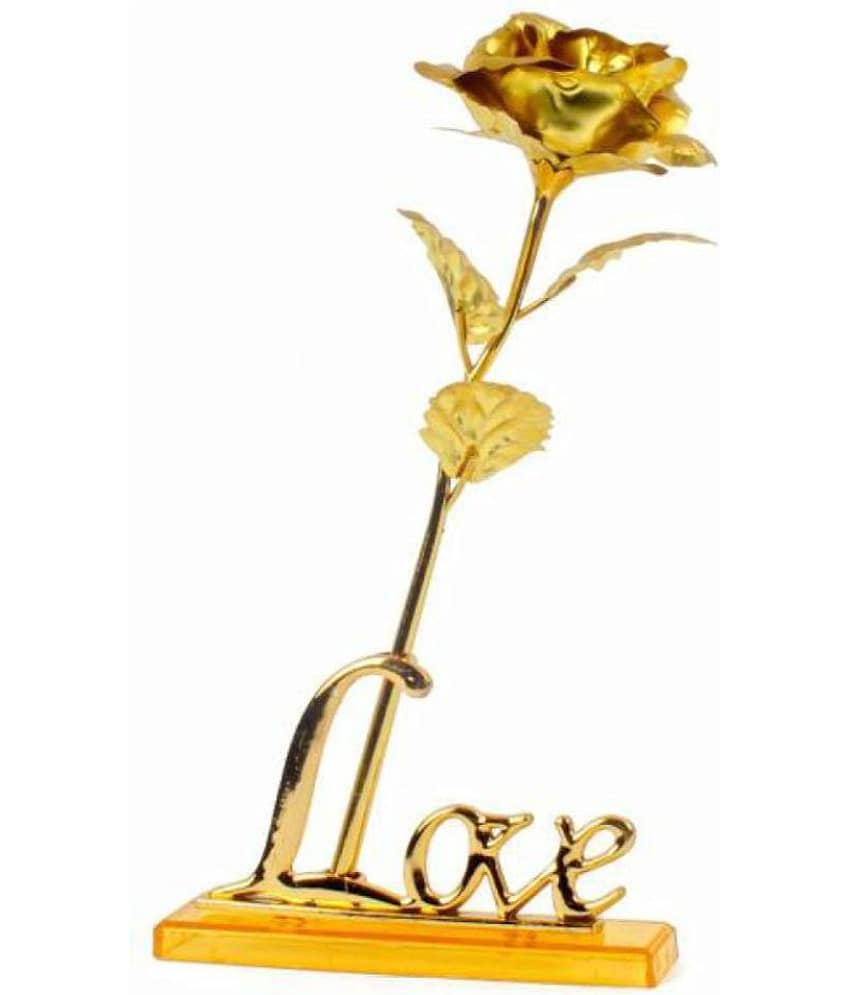 EASTERN CLUB Rose Gold Artificial Flowers Bunch - Pack of 1