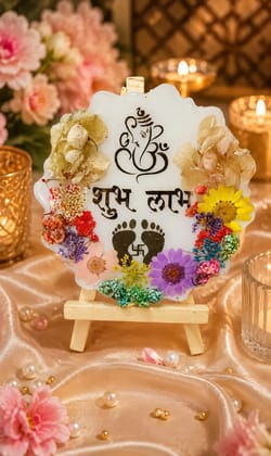 Shubh labh n ganpati table decor , home temple decor