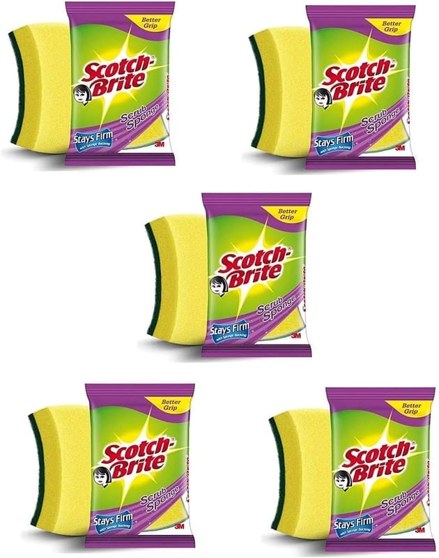 Scotch-Brite Scrub Sponge, 5-Pack
