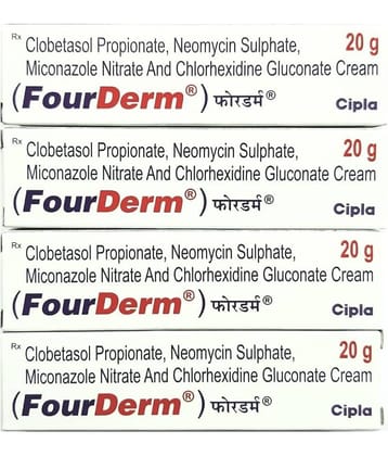 FOURDERM  DAY CREAM 20 GM (PACK OF 4) Hand Cream 80 g Pack of 4
