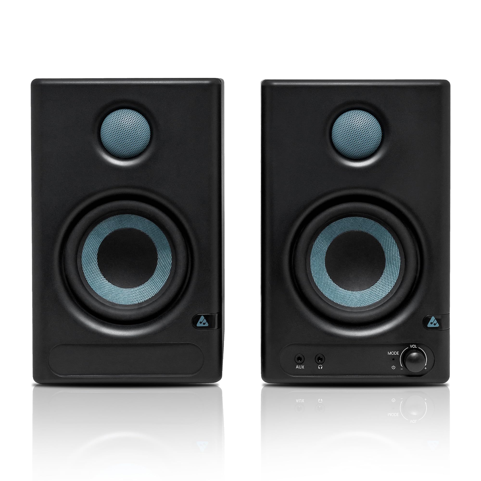 Audio Array AM-S1 BT v5.3 |Professional 4" Studio Monitor Speaker Pair| 60W Class D Amplification,Woven Composite Woofer,1" Silk-Dome Tweeter,EQ Controls|Music/Monitor Mode, Aux, HDMI, USB C, TRS, RCA Audio Array AM-S1 BT v5.3 |Professional 4" Studio Mon