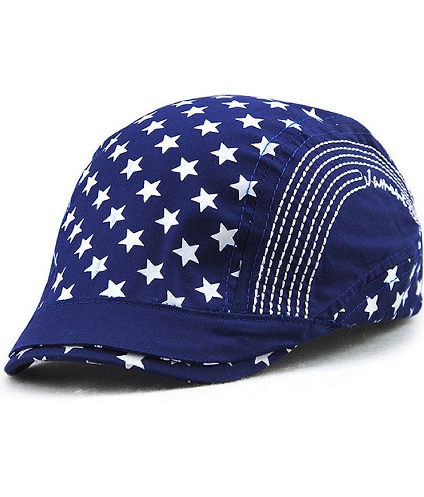 Zacharias Unisex Kids Cotton Beret Golf Cap jk-04 (Dark Blue_1-4 Years) (Pack of 1)