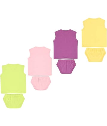 Dongli Pack of 4 Unisex for Baby 100% Cotton ( Multi )