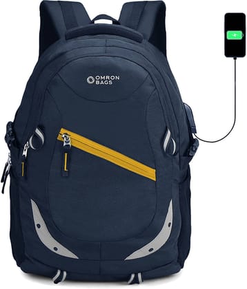 OMRON BAGS 35 Ltrs Polyester Backpack With Raincover *For Men & Women ( Blue )