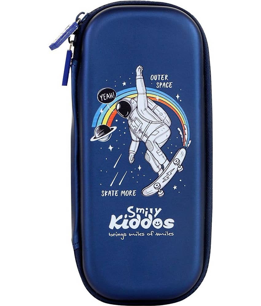 Smily Kiddos Small Pencil case - astronaut theme blue