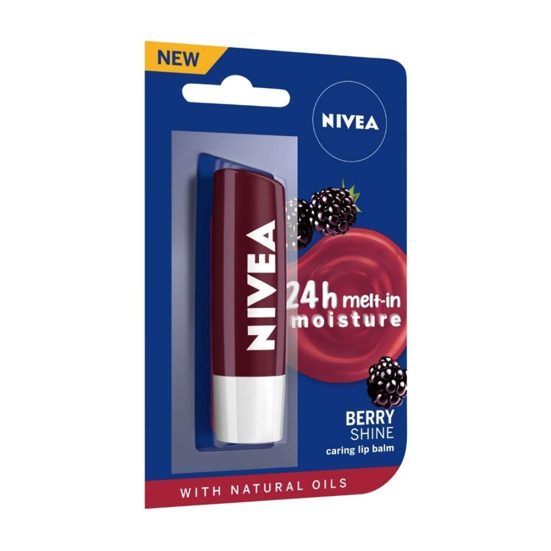 Nivea Lip Balm, Fruity Berry Shine, 4.8g