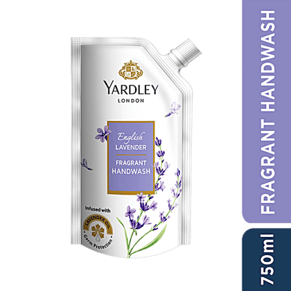 Yardley London English Lavender Fragrant Handwash Refill Pack, 750 ml Pouch
