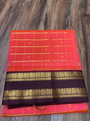 Handwoven Kanchi Kuppadam Pattu Silk Saree