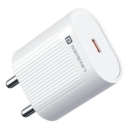 Portronics Adapto 65C 65W Type C PD Super Fast Charger Adaptor for Laptop, Smartphone, iPads & Tablets