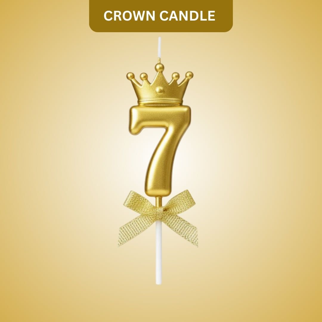 Golden Crown Numerical Candle No. 7