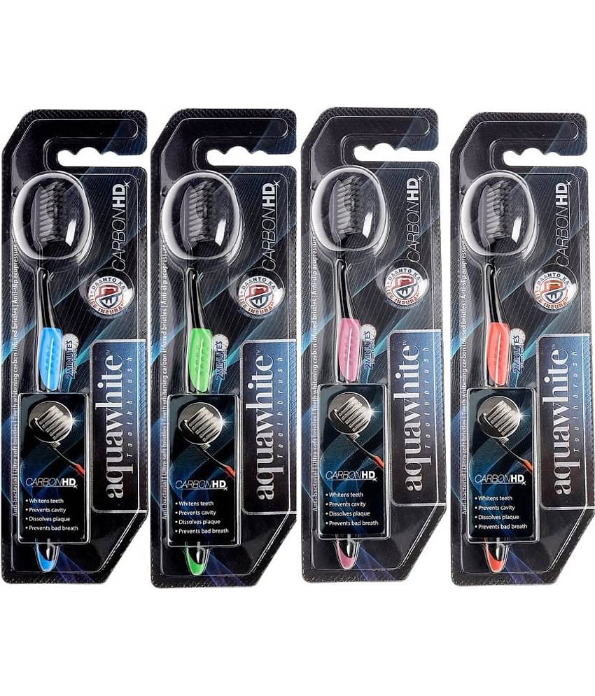 aquawhite Carbon HD Toothbrush Pack of 4