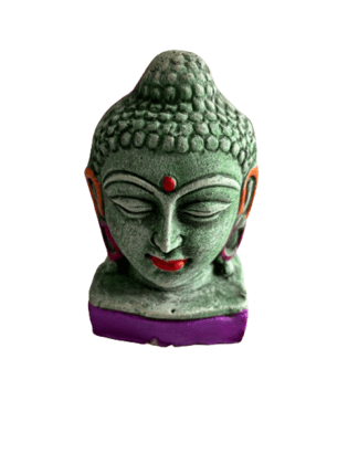 ASOMI LORD BUDDHA HEAD IDOL, TERRACOTTA