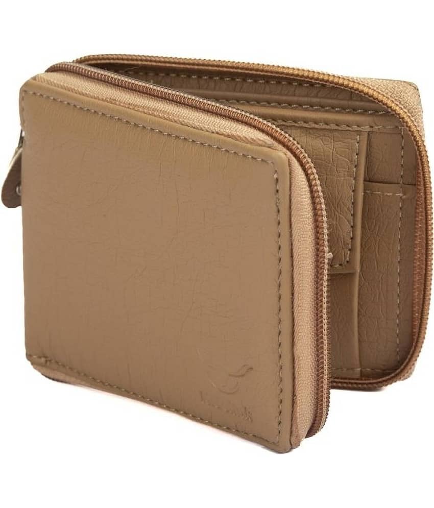 Classic World PU Printed Men's RFID Wallet With 3 Slots For Card ( Beige , Pack of 1 )