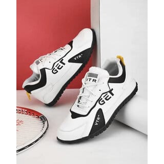 Fashlook White Men's Casual Fashion Sneakers - Lightweight, Breathable