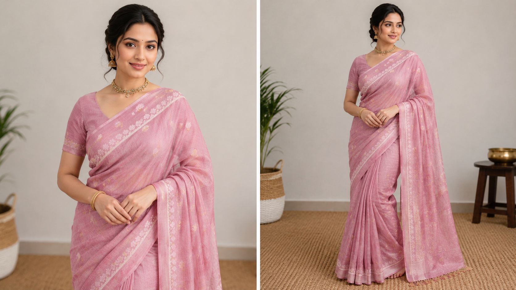 Handwoven Handloom Saree | Traditional Artisan-Crafted Ethnic Saree for Women
