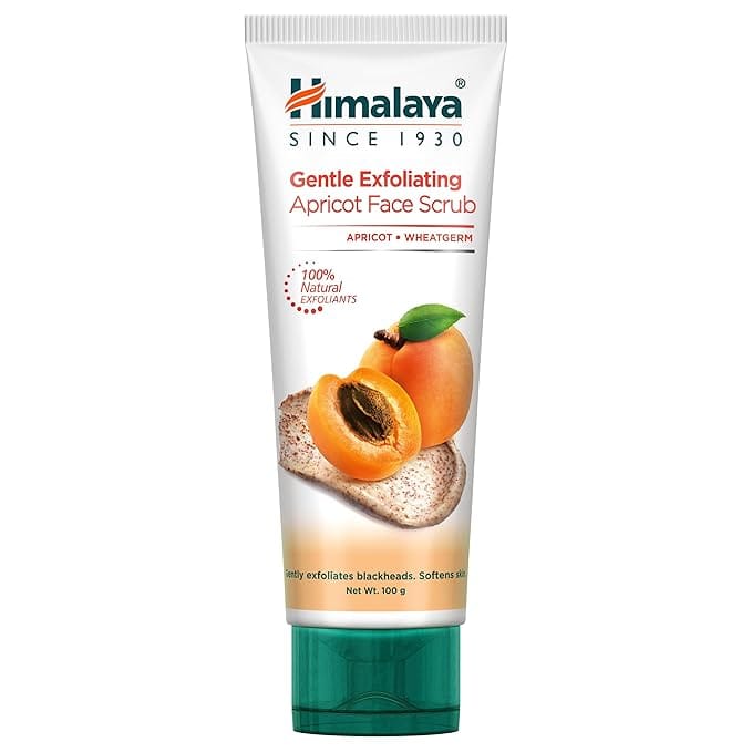 Himalaya Gentle Exfoliating Face Scrub - Apricot With Natural Vitamin E, Removes Dead Skin Cells, No Harmful Chemicals, 100% Herbal Actives, 50 G