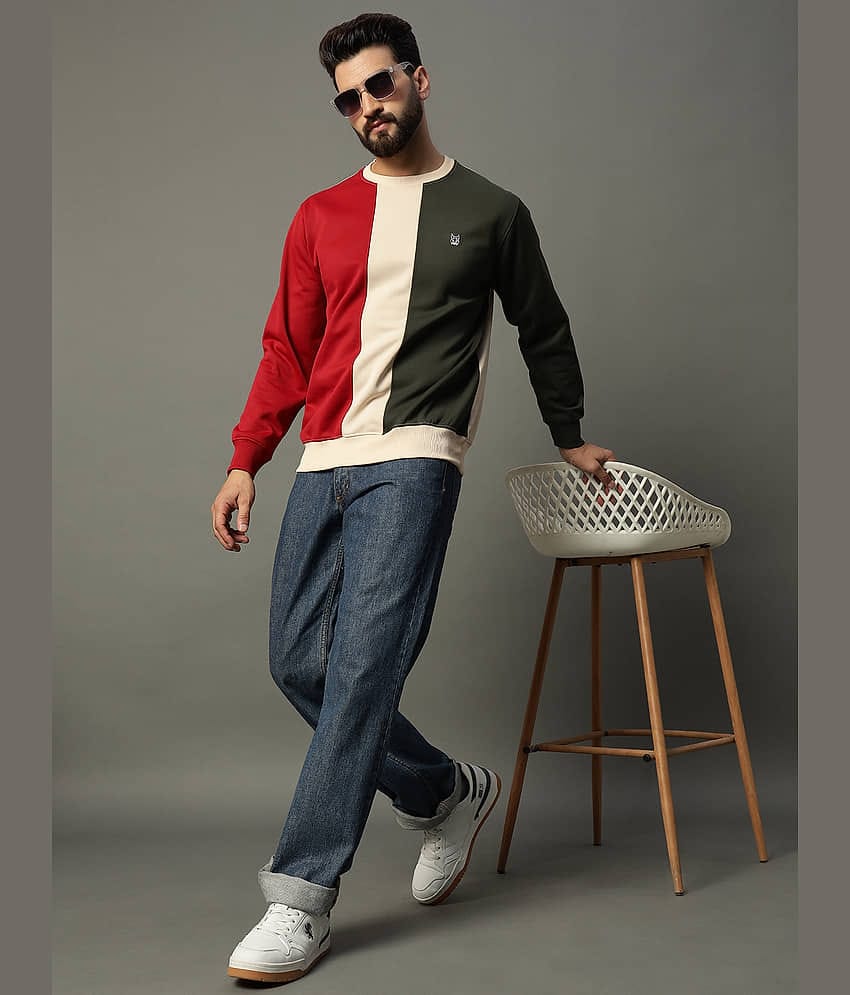 stelvin Cotton Blend Round Neck Men's Sweatshirt - Beige ( Pack of 1 )