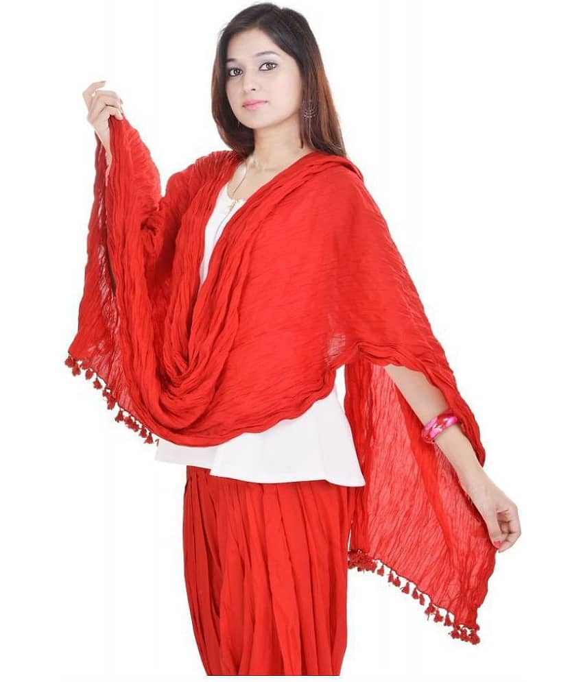 Apratim Red Cotton Dupatta