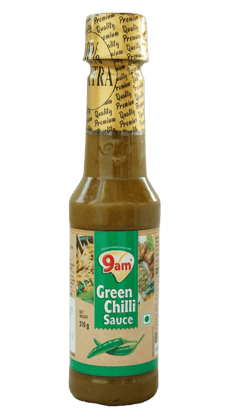 9am Green Chilli Sauce, 210 gm