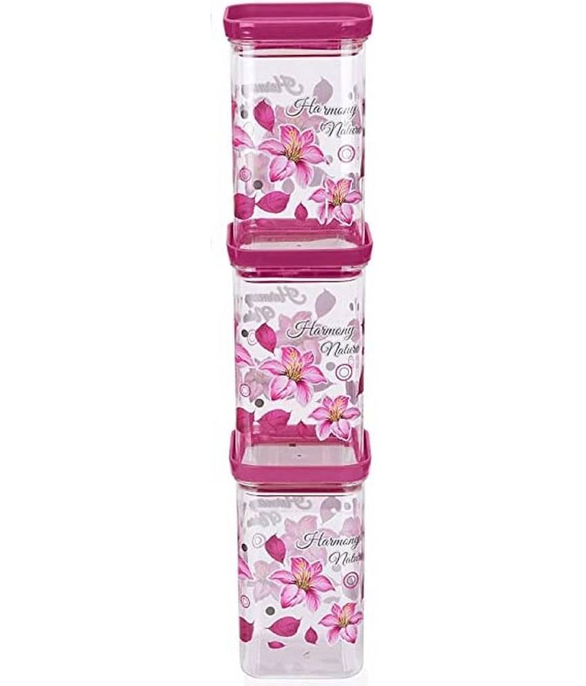 Analog kitchenware - Polyproplene Pink Dal Container ( Set of 3 - 1100 )